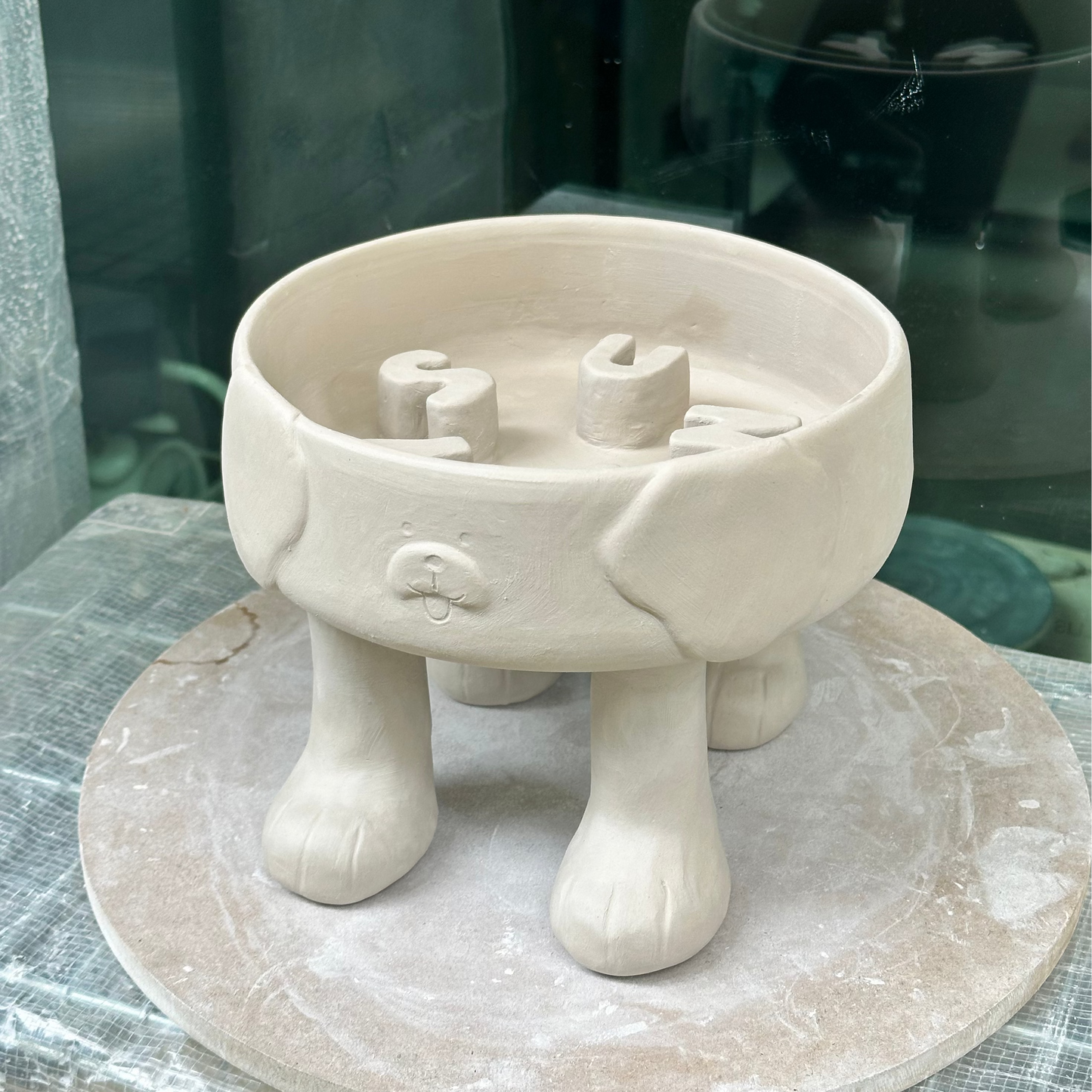 Dog Bowl with Legs (pre-order only)