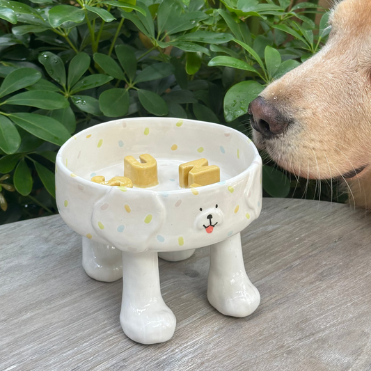 Dog Bowl with Legs (pre-order only)