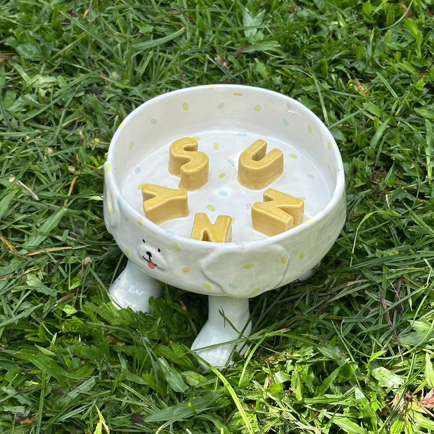Dog Bowl with Legs (pre-order only)